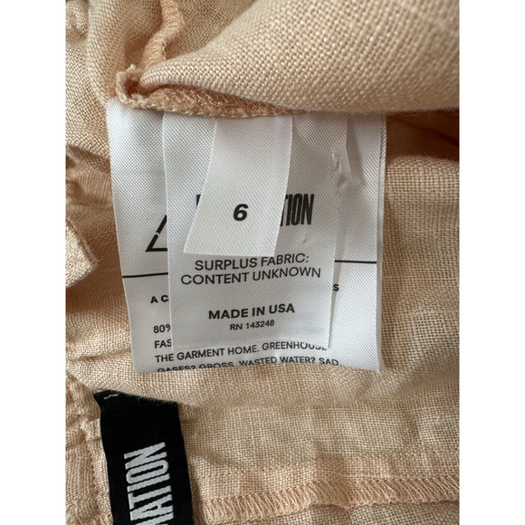 Reformation Pink Peach Linen Crop Top Preppy Coquette Summer Vacation Beachy 6 - Picture 4 of 7